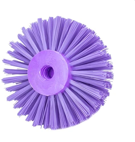 PARTA 45006EC68 Plastic Multi-Purpose Valve Brush, Pipe Brush, Round Brush With Polyester Bristles, Color Coded For Commercial Cleaning, Kitchen, Restaurant, Bathroom, 4.3 X 6 X 4.3 Inches, Purple - Image 3