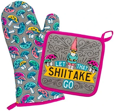 Wit Gifts Oven Mitt & Pot Holder, Wine - Image 6