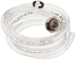 Kegco BF BLA316-5 Beer Line With Hexnut Assembly, 5'/3/16", Clear