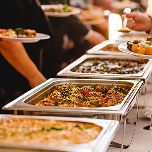 Hotel Pan Full Size Stainless Steel Steam Table Pan, 2.6โโ Deep Chafer Food Pan, Pack Of 6 Stackable Anti-Jam Steam Pan For Hotel, Restaurant Supplies, Party, Buffet And Event Catering - Image 7