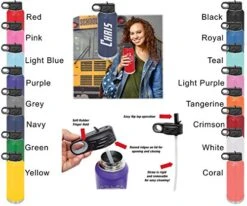 Personalized 32 Ounce Powder Coated Water Bottle - Stainless Steel Double Wall Vacuum Insulated Custom Engraved (Royal)