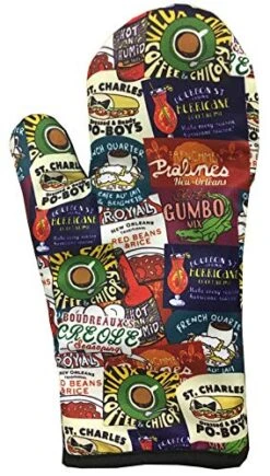 New Orleans Iconic Food Logos Design Oven Mitt