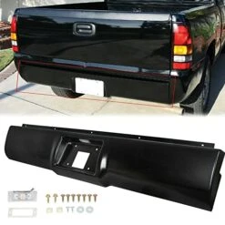 HSCHER Rear Bumper Roll Pan With LED Lamp For:Silverado