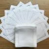 White Linen Cocktail Napkin 6"x6" Set Of 50 Linen Cloth Napkin Coasters-Ladder Hemstitch 100% Linen Beverage Party Napkin Coaster Super Value Bulk 50 Pack