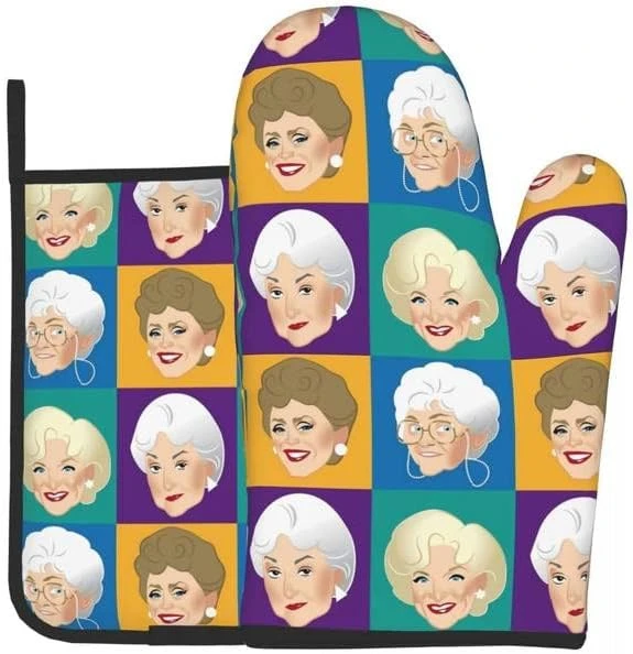 Cotton Kitchen Oven Mitt Gloves And Potholder Kitchen Gift Set, Machine Washable And Heat Resistant For Safe,BBQ,Cooking, Baking (The Nightmare Before Christmas) - Image 6