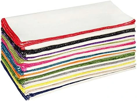 Lax Linen Cloth Napkins With Lace - Set Of 12 Lunch Dinner Napkins - Elegant Everyday Fall Harvest Thanksgiving Holiday Table Napkin - Washable Reusable Napkin - Oversized 20x20- Natural - Image 7