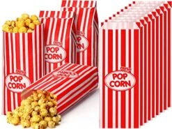 1000 Pcs 1 Oz Popcorn Bags Bulk Popcorn Paper Bags Red And White Stripes Retro Popcorn Bags Disposable Popcorn Bags For Party Movie Theater Carnival Festivals Movie Theme Party Supplies