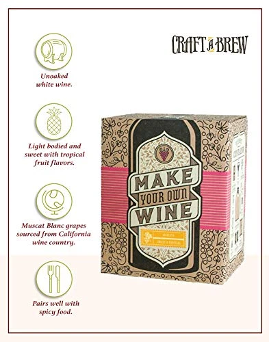 Craft A Brew - Moscato Making Home Kit - Easy Brew Beginners With Ingredients And Supplies โ Ultimate Wine Brewer Experience - Image 2