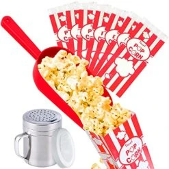 Red Popcorn Scoop 16oz, Dredge And Popcorn Bags