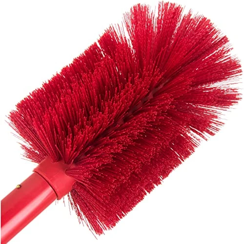 SPARTA 40002C05 Polyester Multi-Purpose Valve Brush, Fitting Brush, Round Brush With Polyester Bristles, Color Coded For Commercial Cleaning, Kitchen, Restaurant, Bathroom, 16 Inches, Red, (Pack Of 6)