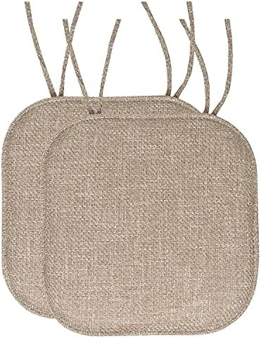 Hair Cushion Memory Foam Pads With Ties Honeycomb Pattern Slip Non Skid Rubber Back Rounded Square 16" X 16" Seat Cover, 6 Pack, Aria Burgundy 12 Pack - Image 14