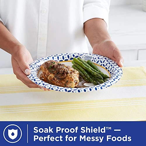 Sposable Paper Plates, 10-1/16 In. Dinner Size, Printed, 176 Count - Image 3