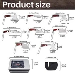 Tiny Knife Chef Keychain With Sheath For Package Opener Box Cutter Letter Opener-8pcs