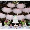 Tutu Table Skirt, Pink Tulle Tutu Table Skirt Decor, Birthday Event Wedding Party Decoration (Mini Pink Tutu Garland)