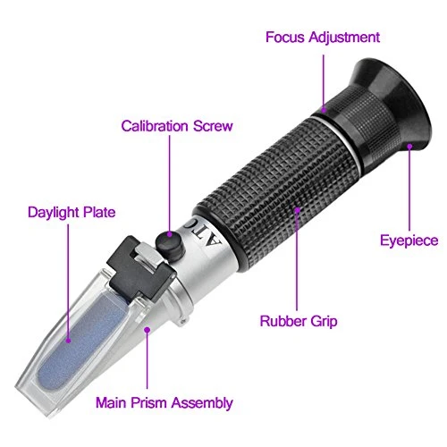Brix Refractometer With ATC, Brix 0-32, Hydrometer In Wine Making, Homebrew Kit (0~32%) - Image 2