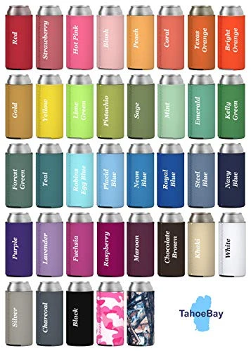 TahoeBay Slim Can Coolers - Blank Neoprene Beer Sleeves (White) - Image 4