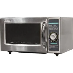 Sharp Harp R-21LCFS Medium-Duty Commercial Microwave Oven With Dial Timer, Stainless Steel, 1000-Watts, 120-Volts, One Size