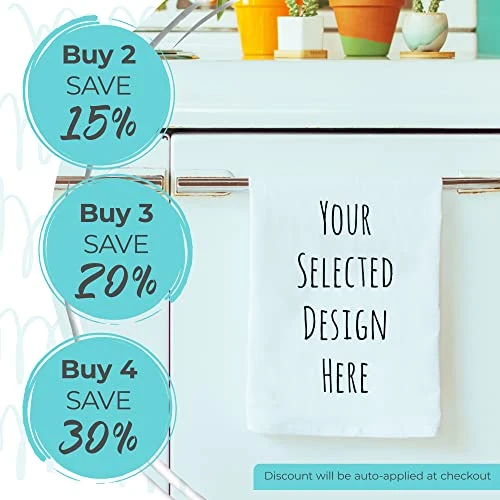 Funny Dish Towel, Oh Kale No, Flour Sack Kitchen Towel, Sweet Housewarming Gift, Farmhouse Kitchen Decor, White Or Gray (White) - Image 4