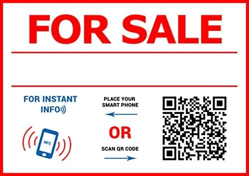 Sell Your Things - QR Code And NFC Tag - Easily Programmable - One - Sided Storefront Window Decal - Image 10