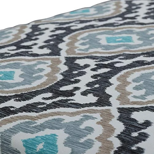 Outdoor/Indoor Agrami Medallion Large Chair Pads, 17" X 17.5", Black 2 Count - Image 3