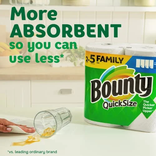 Quick-Size Paper Towels, White, 16 Family Rolls = 40 Regular Rolls (Packaging May Vary) - Image 2
