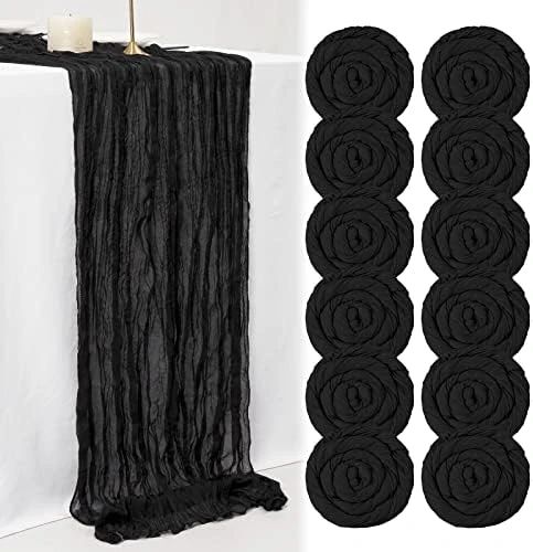 6 Pack Sage Green Cheesecloth Table Runner 13Ft Boho Gauze Table Runner Cheese Cloth Long Rustic Sheer Table Runner For Wedding Bridal Baby Shower Birthday Party Cake Table Arbor Decorations - Image 15