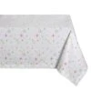 Christmas Star Holiday Print Tablecloth, Small, 52x52, White/Red/Green