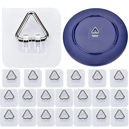 Plate Hangers For The Wall 20 Pack Wall Plate Hangers Vertical Plate Holders Display Holder Adhesive Picture Hanger For Decorative Plates, Wall Decoration