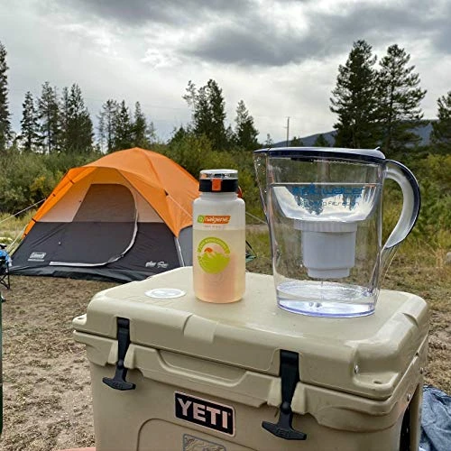 Nano | Water Filter Pitchers For Drinking Water | 10 Cup | 150 Gallon Filter | Gravity Water Filter | Removes Virus, Bacteria, Chlorine | Water Purifier (Navy Blue) - Image 3