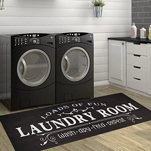 Cekene Laundry Room Runner Rug Non-Slip Rubber Laundry Floor Mat Durable Washable Mats For Washhouse Kitchen Doormat Farmhouse Decor 20x59 Inch - Image 5