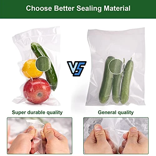 Vacuum Sealer Bags,200 Pint,6"x10",Freezer Storage Bags,Heavy Duty Puncture Prevention,Sous Vide Vacuum Meal Safe,Universal Pre Cut Bag Design - Image 5