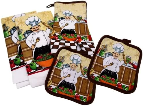 GENERIC 100% Cotton Kitchen Sets: Dish Towels, Oven Mitts, And Pot Holders (#5) - Image 3