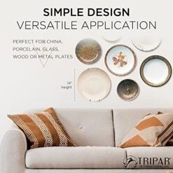 10-14 Inch Brass Plate Wire Wall Plate Hanger