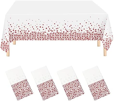 Rose Gold Tablecloth, 12x108inch Sequins Table Runners And 54x108inch Plastic Table Cloths For Party Decorations, Sparkling Party Supplies Table Cover For Indoor Outdoor Parties - Image 9