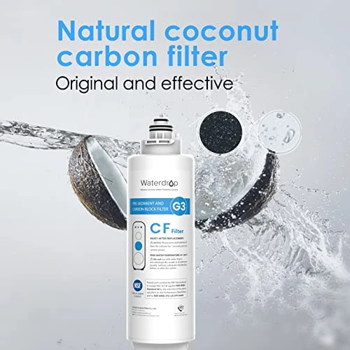 WD-G3-CF Filter, Replacement For WD-G3-W, WD-G3P600 And WD-G3P800-W Reverse Osmosis System, 6-month Lifetime, New Logo Design - Image 4