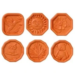 Wn Sugar Savers - Set Of 6 - Hummingbird, Maple Leaf, Sun, Owl, Bear, And Daisy Designs
