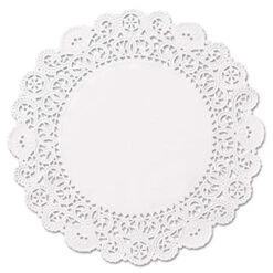 Round Paper Lace Table Doilies – 12 Inch White Decorative Tableware Disposable Placemats; Made In Canada (pack Of 50)