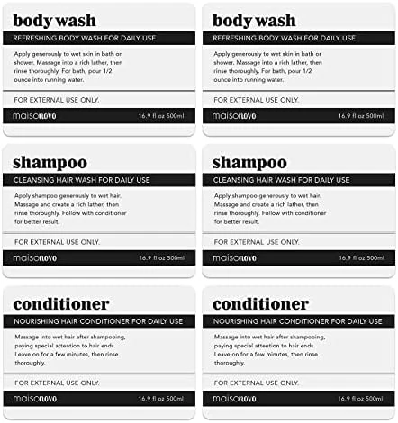 AisoNovo Farmhouse Style Bathroom Waterproof Labels For Containers - Organization Labels For Soap Dispenser Bottles - Farmhouse Style Decal Labels | Pack Of 12 Labels (6 Black & 6 White) - Image 7