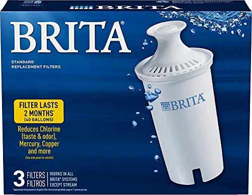 Brita Standard Pitcher Filters 3-Pack For Pitcher Replacement Filter