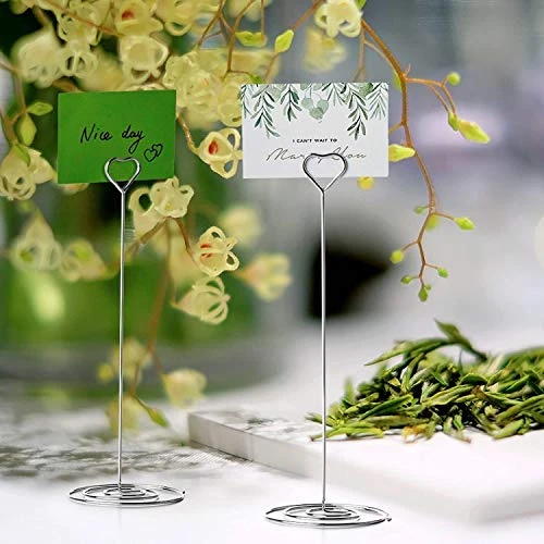 10pcs Place Card Photo Holder Clips, Name Table Number Memo Picture Holder Stands, Card Paper Menu Clip, For Wedding Party Decoration - Image 4