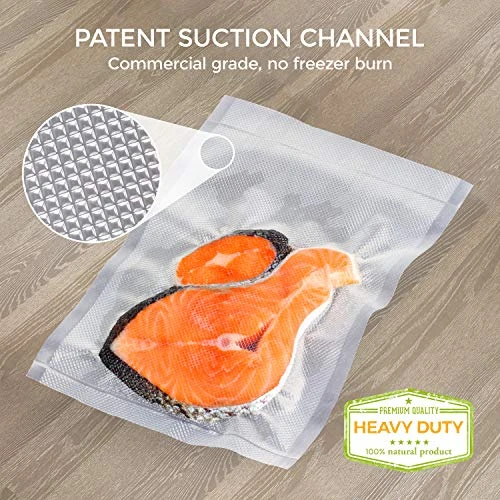 Food Grade Material 8"x50 Feet Rolls 2 Pack Vacuum Sealer Bags For Food Saver, Seal A Meal, Weston. Commercial Grade, BPA Free, Meal Prep Or Sous Vide - Image 2