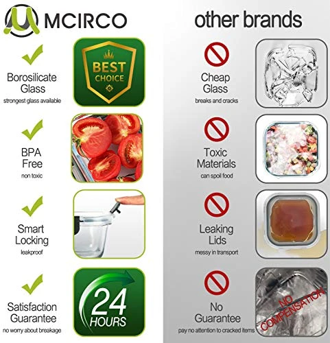 [10-Pack,22 Oz Glass Meal Prep Containers,Glass Food Storage Containers With Lids,Glass Lunch Containers,Microwave, Oven, Freezer And Dishwasher (Gray) - Image 2