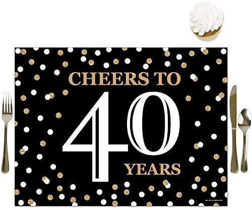 Of Happiness Adult 80th Birthday - Gold - Party Table Decorations - Birthday Party Placemats - Set Of 16 - Image 6