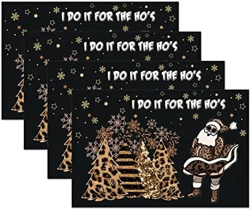 4Pcs Christmas Placemats, Skellington Jack And Sally Placemats, Heat Resistant Washable Table Place Mats For Kitchen Dining Table, Nightmare Before Christmas Decorations And Supplies Dinner Table Mats - Image 8