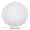 100PCS White Lace Paper Doilies For Wedding, Birthday, Cakes, Desserts, Light Brown Doilies For Food, Formal Events（10.5 Inch Round ）