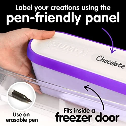 Ice Cream Containers For Homemade Ice Cream - 2 Containers - 1.5 Quart Each - Purple - Image 4