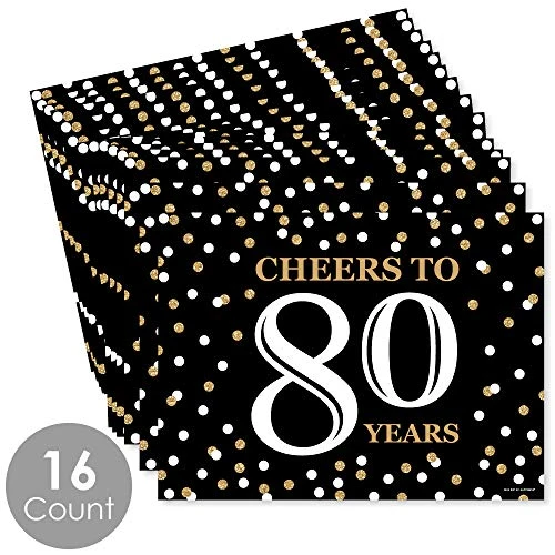 Of Happiness Adult 80th Birthday - Gold - Party Table Decorations - Birthday Party Placemats - Set Of 16 - Image 2