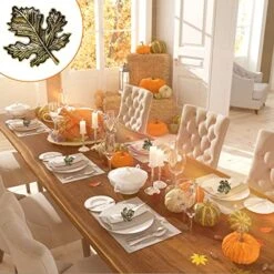 Set Of 6 Maple Leaf Napkin Rings, Fall Napkin Rings, Vintage Alloy Napkin Holder For Fall Thanksgiving Day Fall Theme Party Autumn Table Decoration (6)