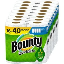 Quick-Size Paper Towels, White, 16 Family Rolls = 40 Regular Rolls (Packaging May Vary)