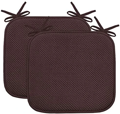 Non Slip Memory Foam Seat Chair Cushion Pads Honeycomb Premium Comfort Memory Foam Chair Pads/Cushions With Ties - Seat Cover 16" X 16" Chair/Seat Cushion Pad, 2 Pack, Navy - Image 8